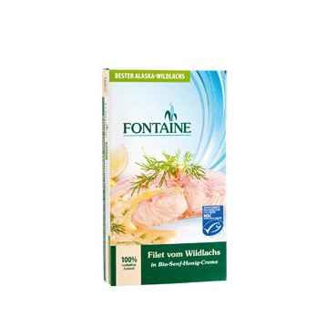 Wildlachsfilet Senf Honig