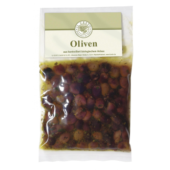 Ital. Leccino-Oliven ohne Stein mariniert