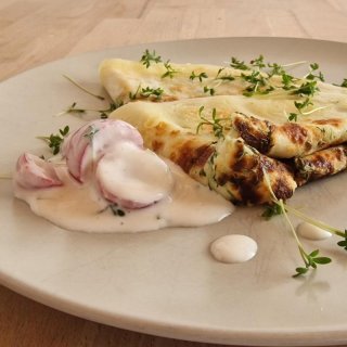 Kressepfannkuchen mit Radieschen