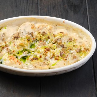 Tortelliniauflauf mit Spinat und Mozzarella