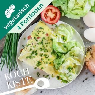 Gemüse-Frittata mit Blattsalat