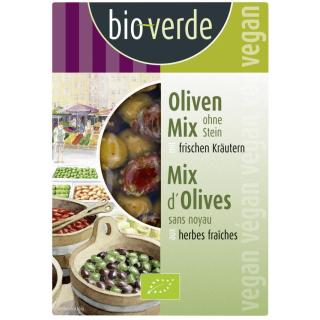 Gemischte Oliven o.St gekräutert , bioverde