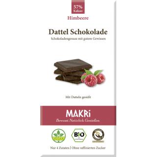 MAKRI Dattel Schokolade - Himbeere 57%