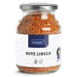 b*Rote Linsen im Glas