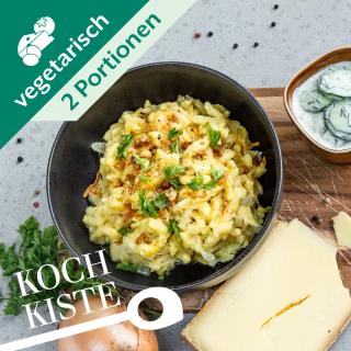 Käsespätzle mit Gurkensalat