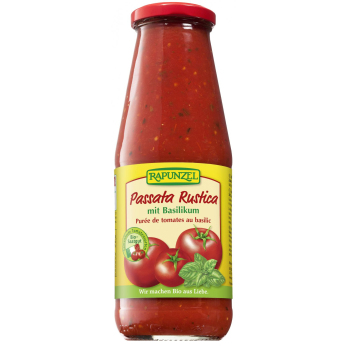 Passata Rustica mit Basilikum