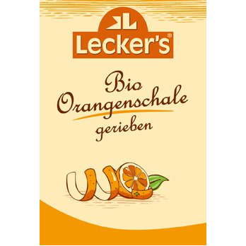 Orangenschale gerieben