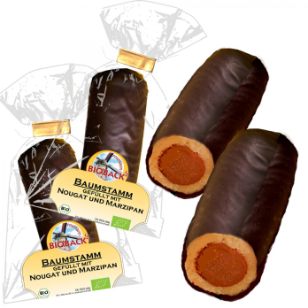 Baumstämme in Tüte