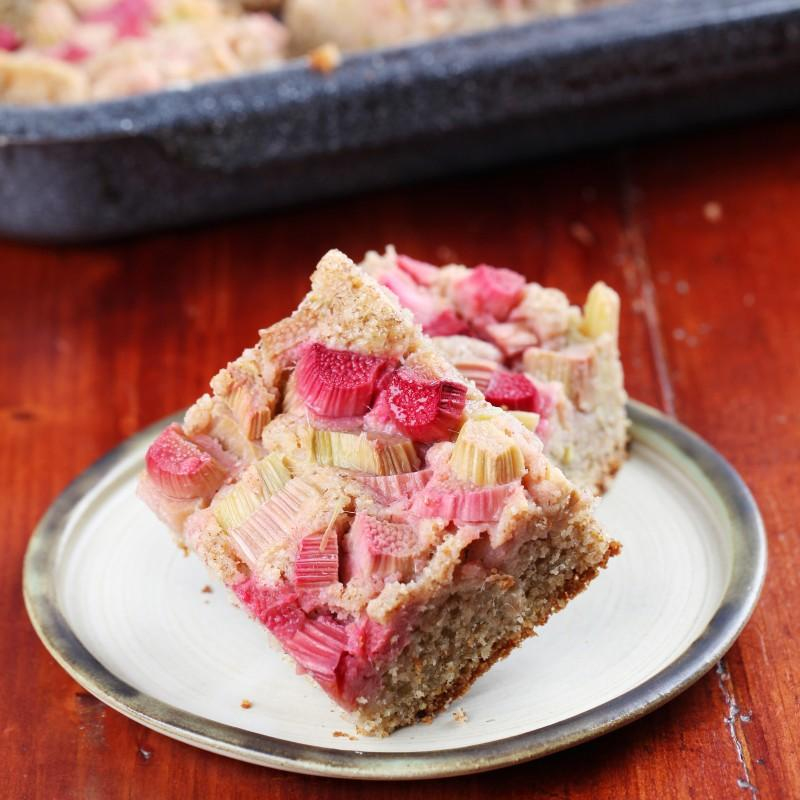 Rhabarberkuchen ohne Mehl