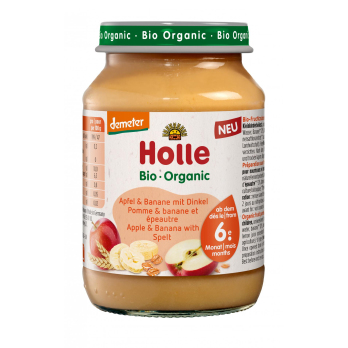 Baby Gläschen Apfel Banane mit Dinkel